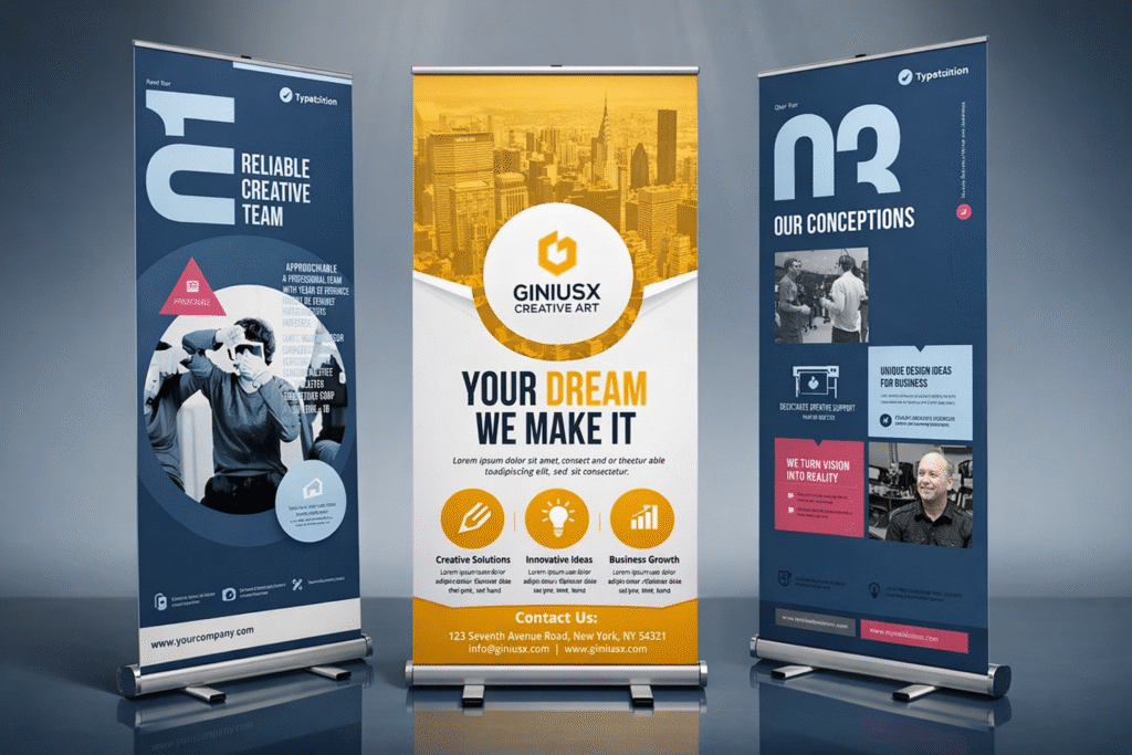 Roll up standee banner - billboards bazaar